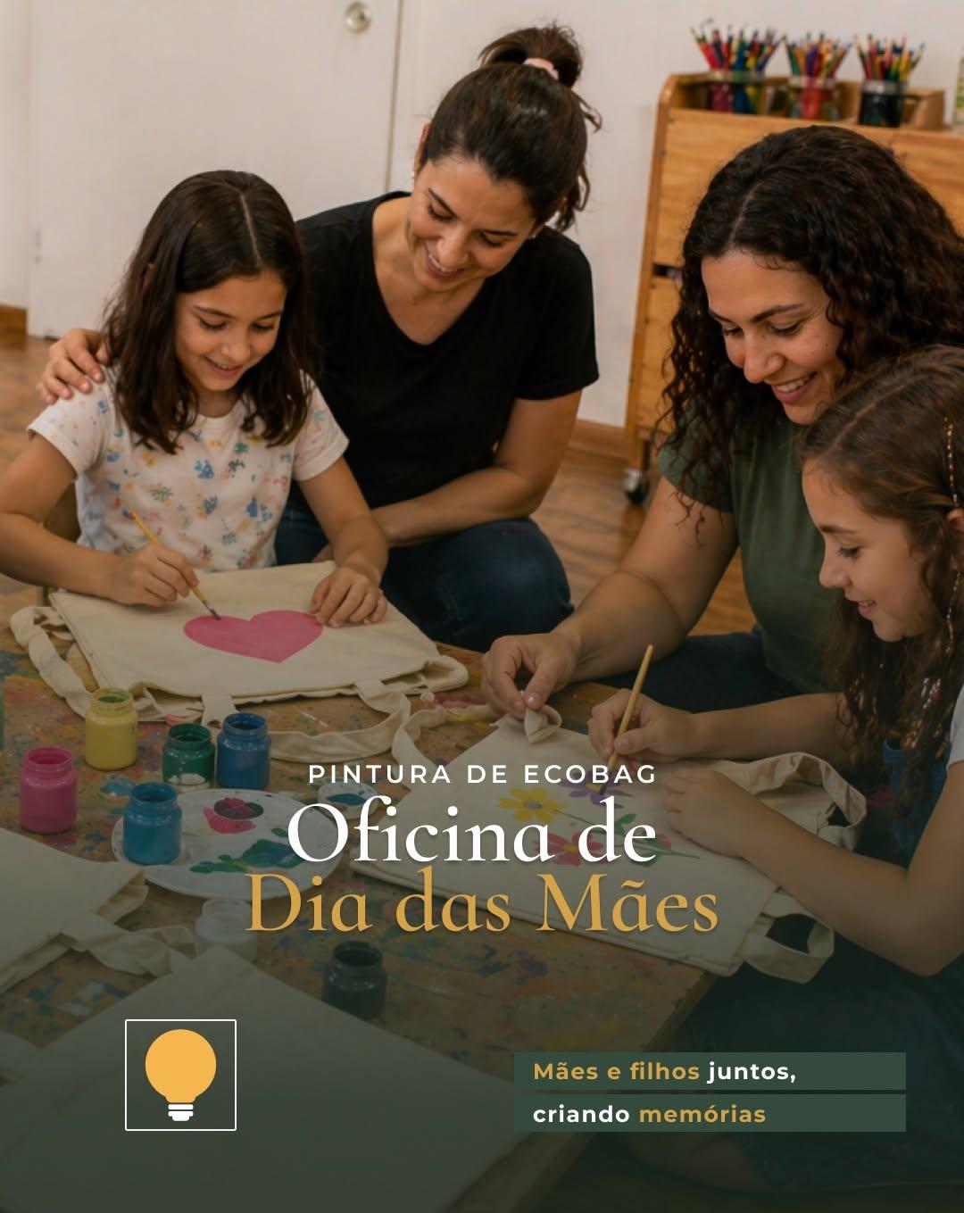 Photo by Estúdio Criativo | Unidade Botânico on April 22, 2026. May be an image of sink and text that says 'PINTURA DE Oficina de Dia das Mães Mães Mãesflhosjuntos, Mäesefilhosjuntos, e filhos juntos, criando criandomemórias memórias'.